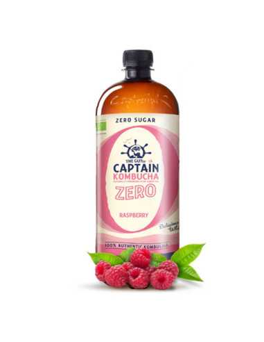 Kombucha ZERO Raspberry Bio 1L Captain Kombucha