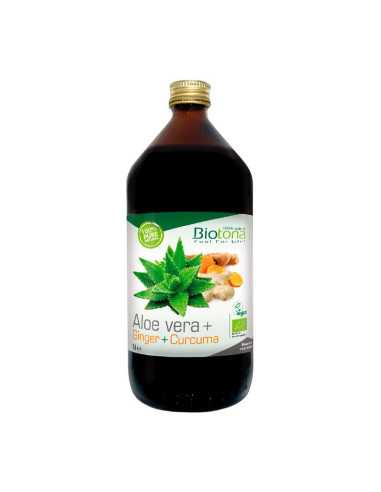 Jugo Aloe vera+ Jengibre+ Curcuma Bio 1L Biotona