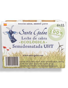 Leche de cabra semidesnatada UHT Bio 1L Santa Gadea