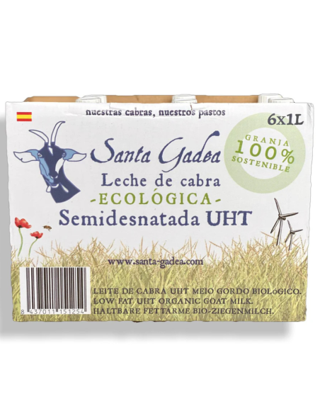 Leche de cabra semidesnatada UHT Bio 1L Santa Gadea