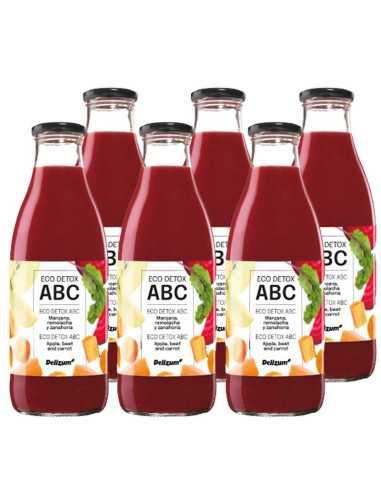Zumo ABC detox bio (manzana, remolacha, zanahoria) 6x750ml Delizum