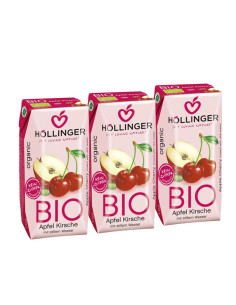 Zumo de Manzana-Cereza Bio 3x200ml Hollinger