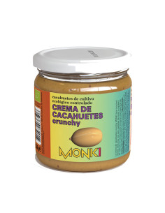 Crema de Cacahuetes Crujiente Bio 330g Monki