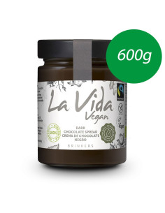 Crema de chocolate negro vegana Bio 600g La Vida Vegan