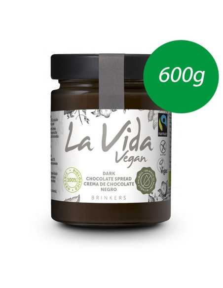 Crema de chocolate negro vegana Bio 600g La Vida Vegan