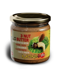 Crema mezcla de 3 nueces 330g Monki