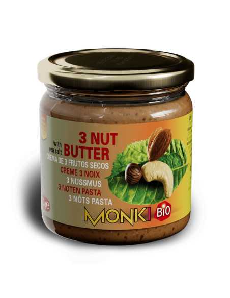 Crema mezcla de 3 nueces 330g Monki
