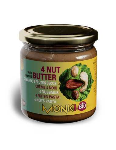 Crema mezcla de 4 frutos secos 330g Monki