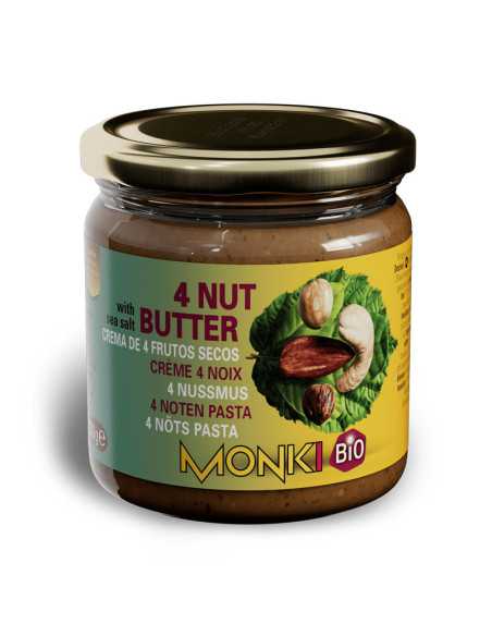 Crema mezcla de 4 frutos secos 330g Monki