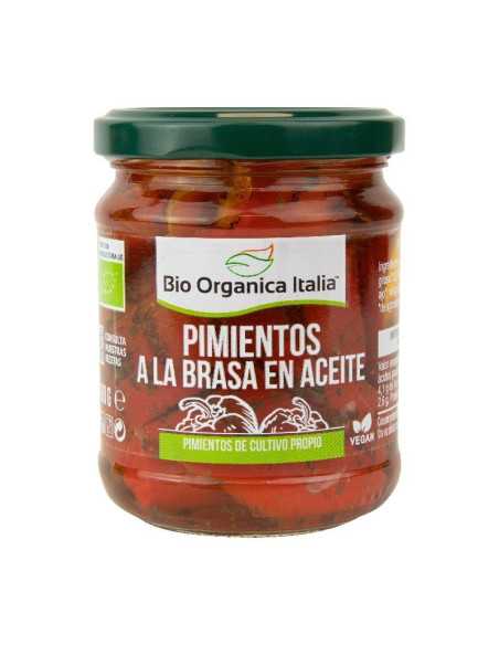 Pimientos a la brasa en aceite Bio 190g Organica Italia