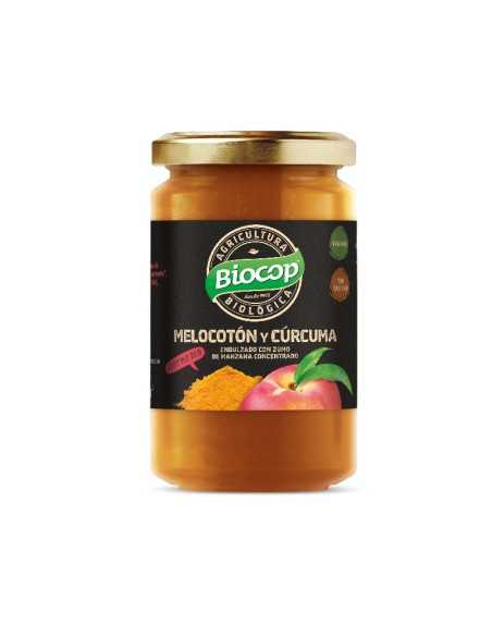 Compota de melocoton curcuma bio 265g Biocop