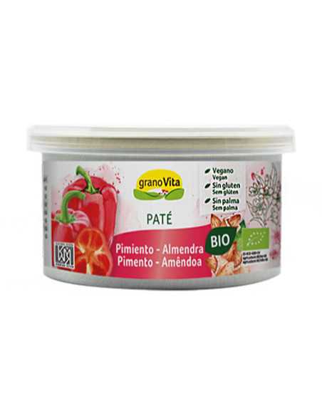 Pate de almendras-pimiento asado Bio 125g Granovita Pate de almendras-pimiento asado Bio 125g Granovita