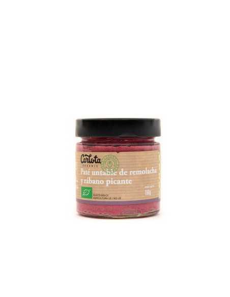 Pate de remolacha y rábano picante Bio 180g Carlota Organic