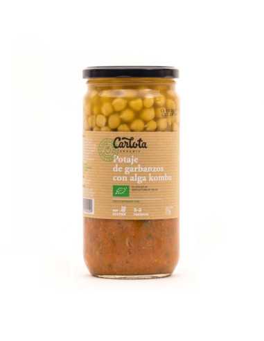 Potaje de garbanzos con alga kombu Bio 720g Carlota Organic