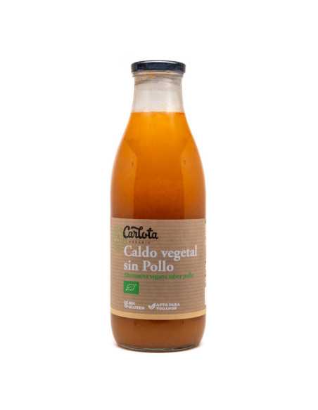 Caldo vegano sabor pollo 1 litro Carlota Organic