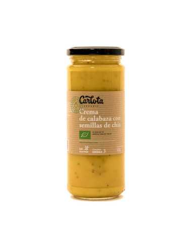 Crema calabaza con semillas de chia 450ml Carlota Organic