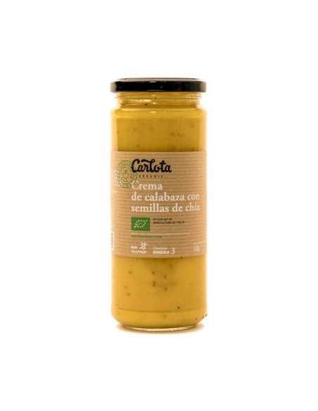 Crema calabaza con semillas de chia 450ml Carlota Organic