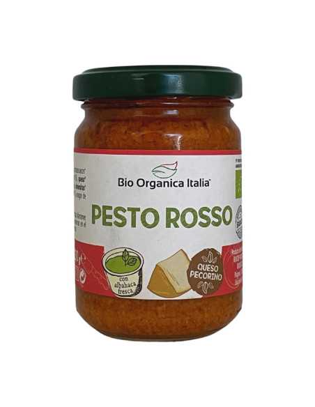 Pesto rosso con pecorino y almendras Bio 130g Organica Italia