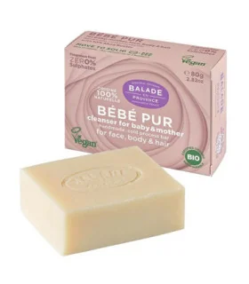 Jabón sólido para bebé BEBÉ PUR-80 gr | Jabón bebé ecológico