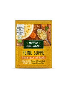 Sopa de pollo con fideos bio sobre 40 g Natur Compagnie