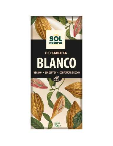 Tableta chocolate blanco Bio 70g Sol Natural
