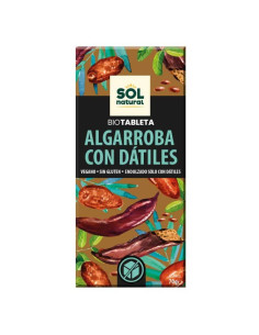 Tableta de algarroba con datiles bio 70g Sol Natural