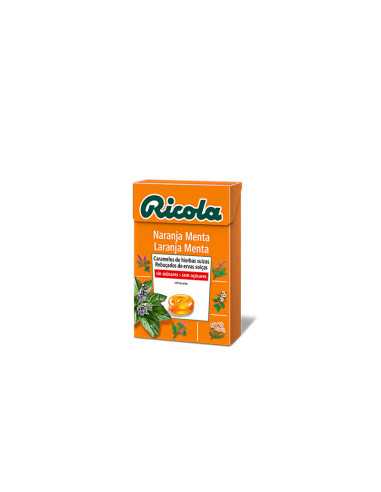 Caramelos de naranja menta sin azucar 50 g Ricola