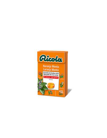 Caramelos de naranja menta sin azucar 50 g Ricola