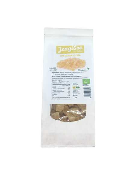 Jengibre en dados con azucar de caña 150g Dream Foods