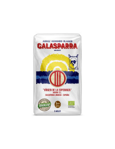 Arroz redondo blanco envase de plastico bio 1kg Calasparra