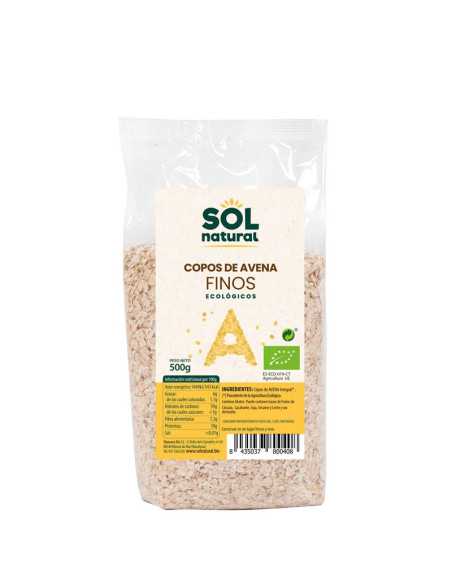 Copos de avena finos bio 500g Sol Natural