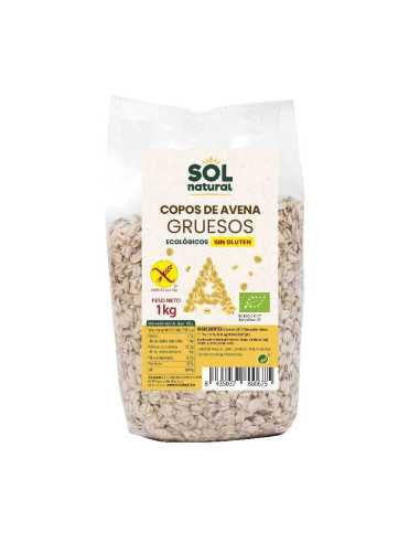 Copos de avena gruesos sin gluten bio 1kg Sol Natural