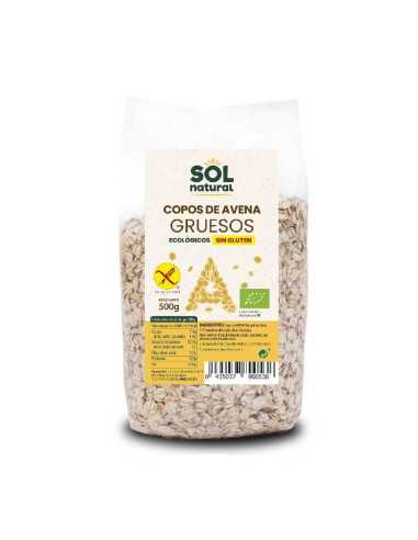Copos de avena gruesos sin gluten bio 500g Sol Natural
