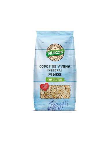 Copos de avena integral finos sin gluten bio 500g Biocop
