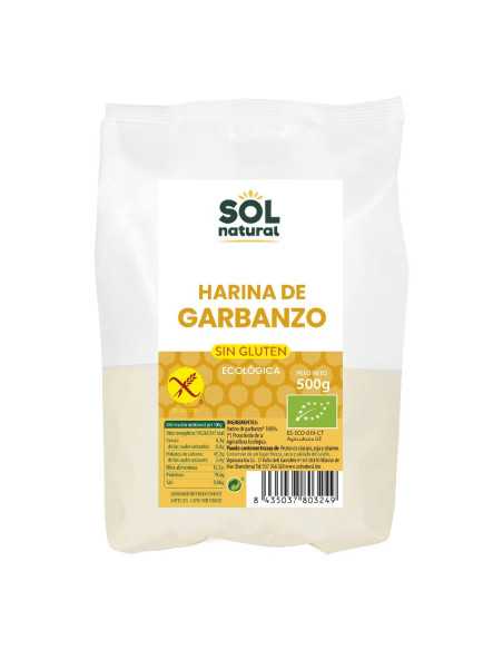 Harina de garbanzo sin gluten bio 500g Sol Natural