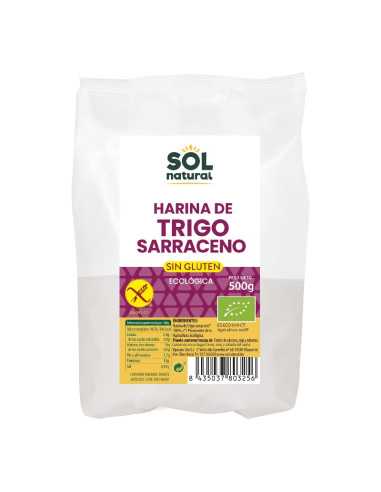 Harina de trigo sarraceno sin gluten bio 500g Sol Natural
