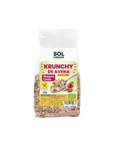 Krunchy avena manzana-canela sin gluten bio 350g Sol Natural