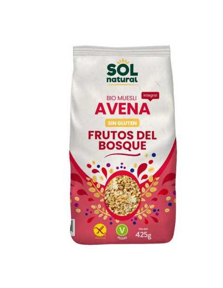 Muesli de avena con frutos del bosque sin gluten 425g Sol Natural