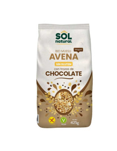 Muesli de avena y chocolate sin gluten bio 425g Sol Natural