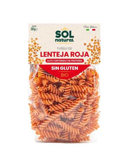 Fusilli de lenteja roja bio 250g Sol Natural Fusilli de lenteja roja bio 250g Sol Natural