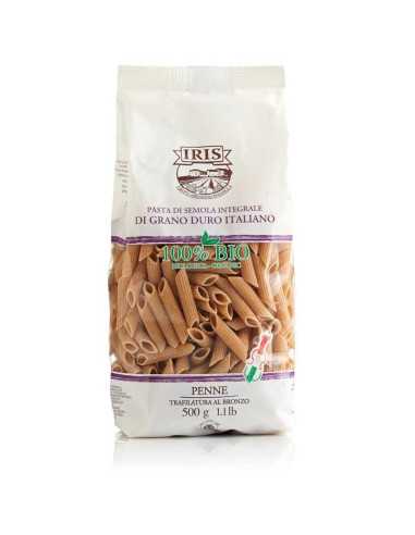 Macarrones de trigo integral BIO 500 g IRIS