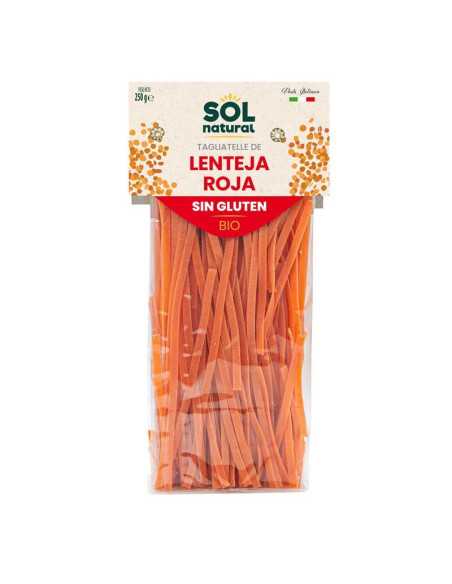 Tagliatelle de lenteja roja sin gluten bio 250g Sol Natural