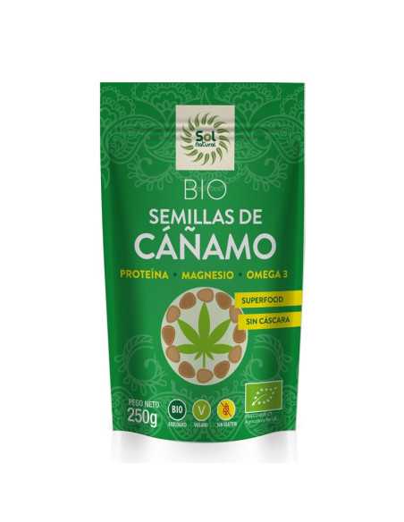 Semillas de cañamo Bio 250g Sol Natural Semillas de cañamo Bio 250g Sol Natural