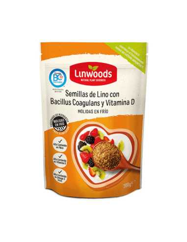 Semillas de Lino Molidas con Bacillus Coagulans y Vitamina D 200g Linwoods
