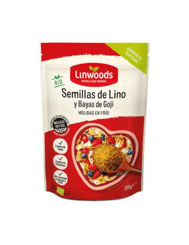 Semillas de Lino y Bayas de Goji Molidas Bio 200g Linwoods