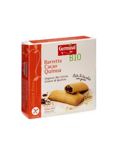 Barrita quinoa rellena de crema de cacao bio sin gluten 180g Germinal