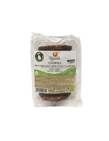 Cookies sarraceno, algarroba, almendra, agave Bio 140g Vegetalia