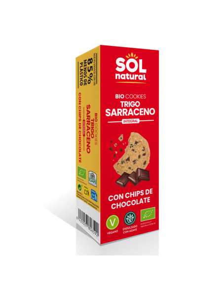 Cookies trigo sarraceno con chips de chocolate bio 170g Sol Natural