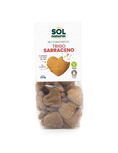 Corazones de trigo Sarraceno con sirope maiz bio 250g Sol Natural
