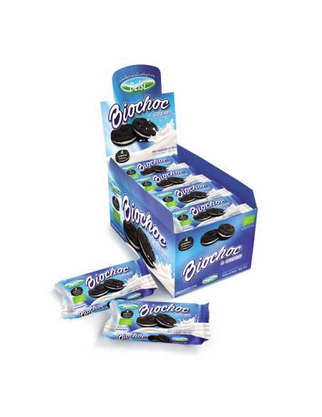 Galletas Cacao rellena crema blanca (Biochoc&Cream) 16x60g Belsi